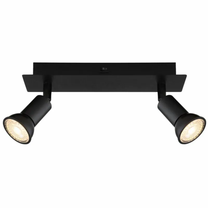 Luminaires Globo Lighting Applique murale Globo DREW Noir, 2 lumières* Spots Et Projecteurs