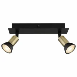 Lampes Dorées-Luminaires Globo Lighting Applique murale Globo DREW Noir, 2 lumières