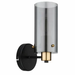 Suspension Verre Fumé-Luminaires Globo Lighting Applique murale Globo FANNI Laiton, Noir, 1 lumière