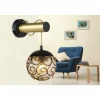 Suspension Verre Fumé-Luminaires Globo Lighting Applique murale Globo FITZ Noir, 1 lumière