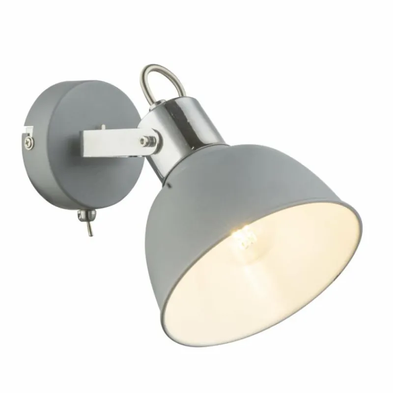 Luminaires Globo Lighting Applique murale Globo Gerda Gris, 1 lumière* Spots Et Projecteurs