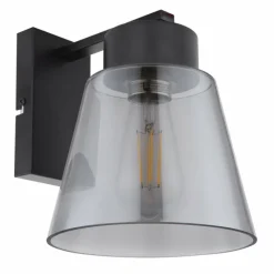 Suspension Verre Fumé-Luminaires Globo Lighting Applique murale Globo GUMBA Noir, 1 lumière