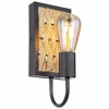 Style Boho-Chic-Luminaires Globo Lighting Applique murale Globo HALIA Noir, 1 lumière