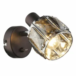 Luminaires Rustiques-Luminaires Globo Lighting Applique murale Globo INDIANA Bronze, 1 lumière