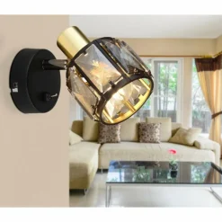 Lampes Dorées-Luminaires Globo Lighting Applique murale Globo INDIANA Noir, 1 lumière