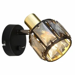 Lampes Dorées-Luminaires Globo Lighting Applique murale Globo INDIANA Noir, 1 lumière