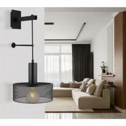 Luminaires Globo Lighting Applique murale Globo JEDD Noir, 1 lumière* Appliques