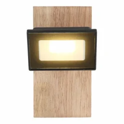 Lampes En Bois-Luminaires Globo Lighting Applique murale Globo JOYA LED Bois clair, Noir, 1 lumière