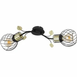 Luminaires Globo Lighting Applique murale Globo LALLY Laiton, Noir, 2 lumières* Appliques