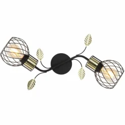 Luminaires Globo Lighting Applique murale Globo LALLY Laiton, Noir, 2 lumières* Appliques