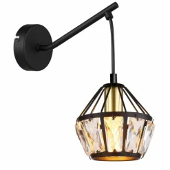 Luminaires Globo Lighting Applique murale Globo LOIS Laiton, Noir, 1 lumière* Appliques