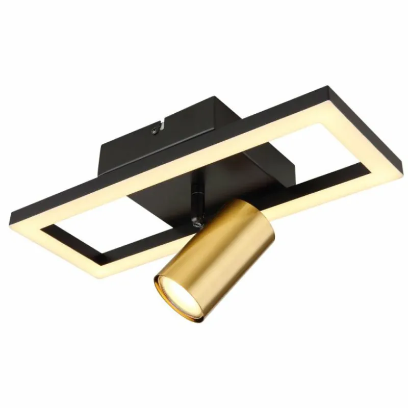 Luminaires Globo Lighting Applique murale Globo MARRIE LED Laiton, Noir, 1 lumière* Éclairage Led