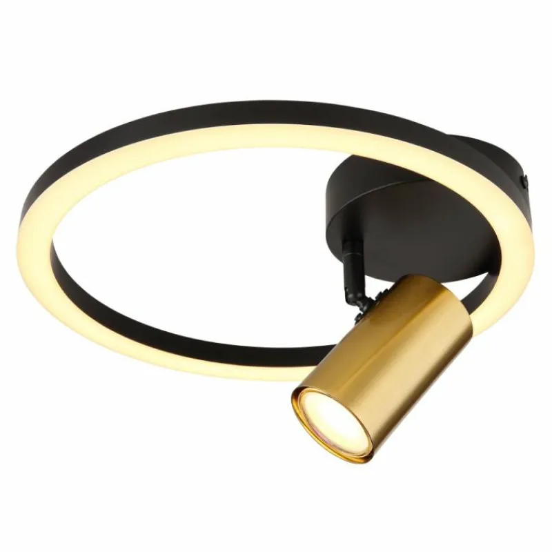 Luminaires Globo Lighting Applique murale Globo MARRIE LED Laiton, Noir, 1 lumière* Éclairage Led