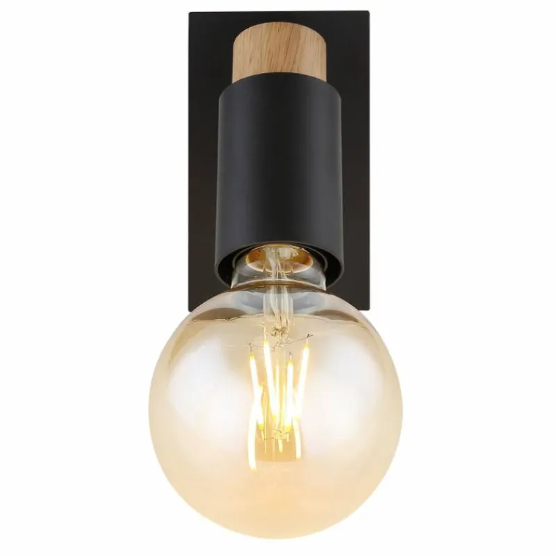 Lampes En Bois-Luminaires Globo Lighting Applique murale Globo MATTI Écru, Noir, 1 lumière