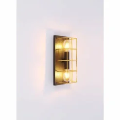 Lampes Dorées-Luminaires Globo Lighting Applique murale Globo MERRIL Noir, 2 lumières