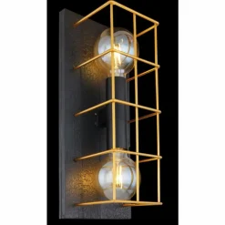 Lampes Dorées-Luminaires Globo Lighting Applique murale Globo MERRIL Noir, 2 lumières