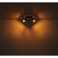 Suspension Verre Fumé-Luminaires Globo Lighting Applique murale Globo MILLEY Laiton, Noir, 2 lumières