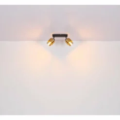 Suspension Verre Fumé-Luminaires Globo Lighting Applique murale Globo MILLEY Laiton, Noir, 2 lumières