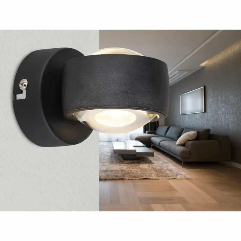 Luminaires Globo Lighting Applique murale Globo RANDI LED Noir, 2 lumières