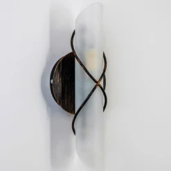 hofstein Applique murale Globo RANIA Acier inoxydable, Noir, Blanc, 1 lumière