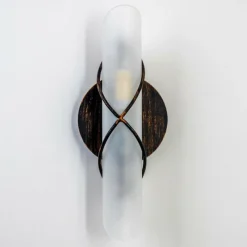 hofstein Applique murale Globo RANIA Acier inoxydable, Noir, Blanc, 1 lumière