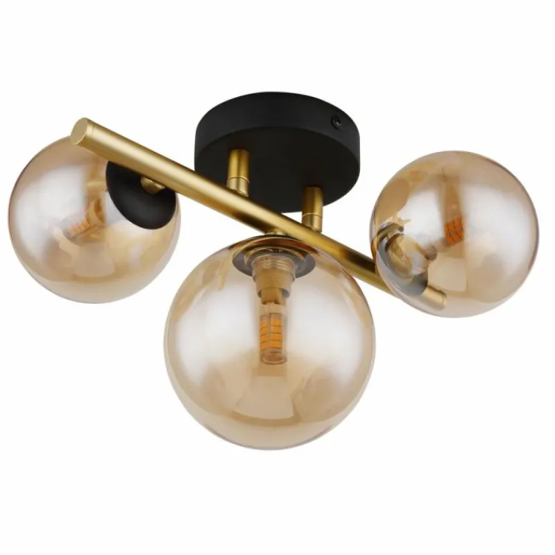 Luminaires Globo Lighting Applique murale Globo RIHA LED Laiton, Noir, 3 lumières