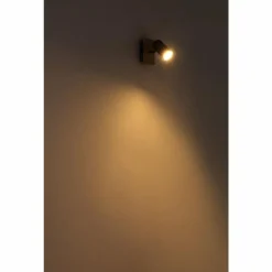 Lampes En Bois-Luminaires Globo Lighting Applique murale Globo ROBBY Bois foncé, Noir, 1 lumière