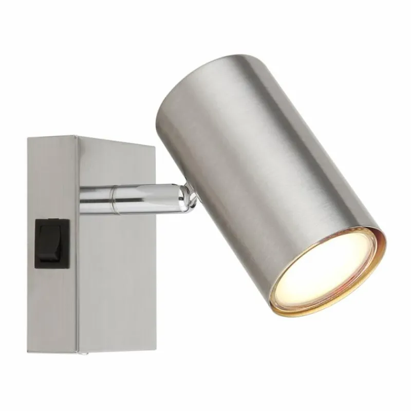 Luminaires Globo Lighting Applique murale Globo ROBBY Nickel mat, 1 lumière* Spots Et Projecteurs
