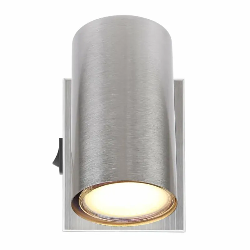 Luminaires Globo Lighting Applique murale Globo ROBBY Nickel mat, 1 lumière* Spots Et Projecteurs