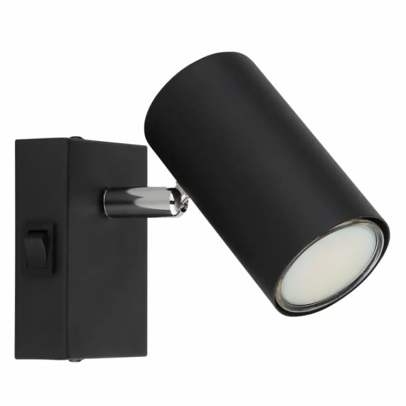 Luminaires Globo Lighting Applique murale Globo ROBBY Noir, 1 lumière* Spots Et Projecteurs