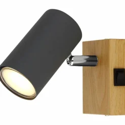 Luminaires Globo Lighting Applique murale Globo ROBBY Noir, 1 lumière* Spots Et Projecteurs