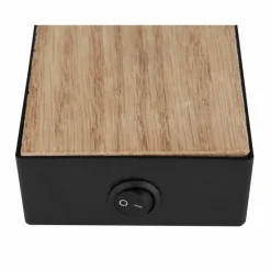 Lampes En Bois-Luminaires Globo Lighting Applique murale Globo ROBBY Couleur bois, Noir, 1 lumière