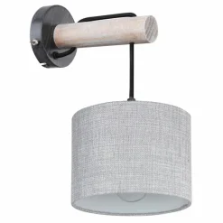 Lampes En Tissu-Luminaires Globo Lighting Applique murale Globo ROGER Gris, Noir, 1 lumière