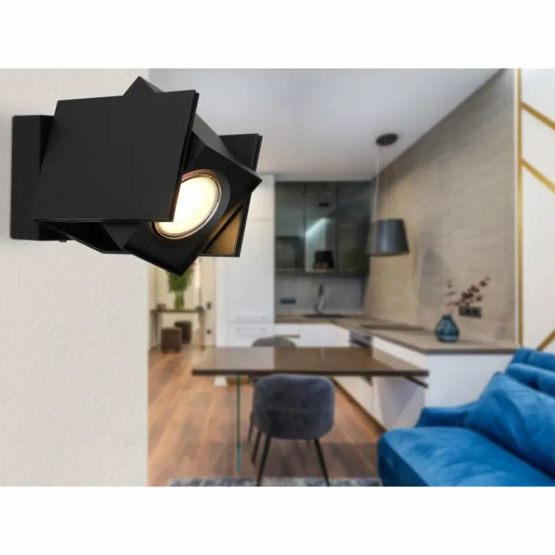 Luminaires Globo Lighting Applique murale Globo RORY Noir, 1 lumière* Spots Et Projecteurs