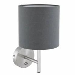 Lampes En Tissu-Luminaires Globo Lighting Applique murale Globo SANNA Nickel mat, 1 lumière