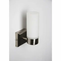 Luminaires Globo Lighting Applique murale Globo SPACE Acier inoxydable, Nickel mat, Blanc, 1 lumière