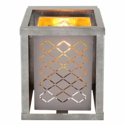 Lampes En Tissu-Luminaires Globo Lighting Applique murale Globo THOMAS Argent Oxydé, 1 lumière