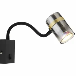 Suspension Verre Fumé-Luminaires Globo Lighting Applique murale Globo TRABBY Noir, 1 lumière