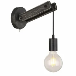 Luminaires Scandinaves-Luminaires Globo Lighting Applique murale Globo VISSO Noir, 1 lumière