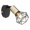 Luminaires Globo Lighting Applique murale Globo XARA Vieux laiton, Noir, 1 lumière* Appliques
