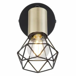 Luminaires Globo Lighting Applique murale Globo XARA Vieux laiton, Noir, 1 lumière* Appliques