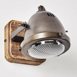 Luminaires Rustiques-hofstein Applique murale Glostrup Brun, Acier inoxydable, 1 lumière