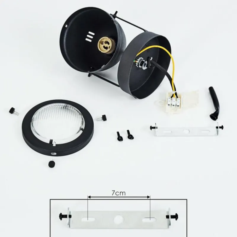 hofstein Applique murale Glostrup LED Noir, 1 lumière