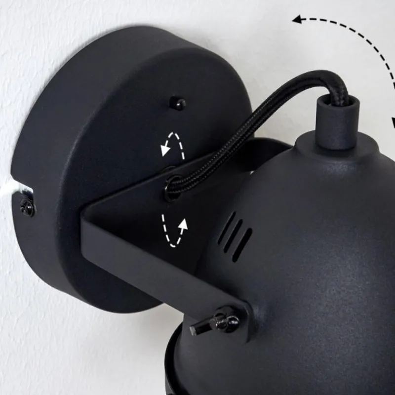 hofstein Applique murale Glostrup LED Noir, 1 lumière