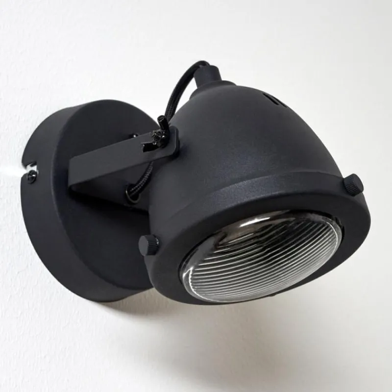 hofstein Applique murale Glostrup LED Noir, 1 lumière