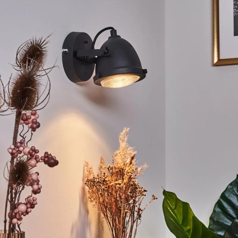 hofstein Applique murale Glostrup LED Noir, 1 lumière