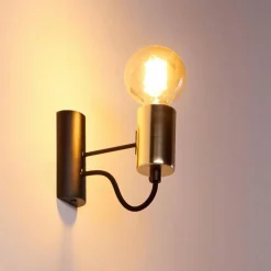 Lampes Dorées-hofstein Applique murale Gnarp Noir doré, 1 lumière