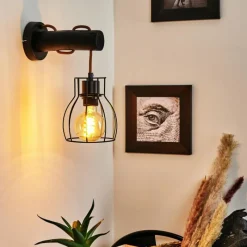 Lampes Vintages & Rétros-hofstein Applique murale Gondo Noir, 1 lumière