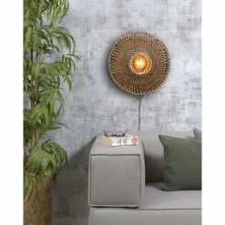 Style Boho-Chic-Good & Mojo Applique murale BALI Noir, 1 lumière