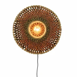 Style Boho-Chic-Good & Mojo Applique murale BALI Noir, 1 lumière